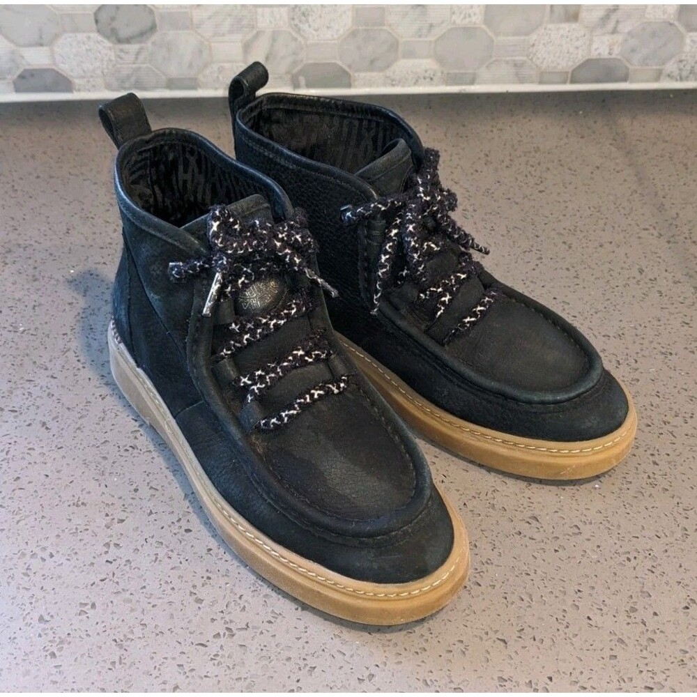 Cole Haan Summit Chukka Booties Black Leather Suede Women 5.5